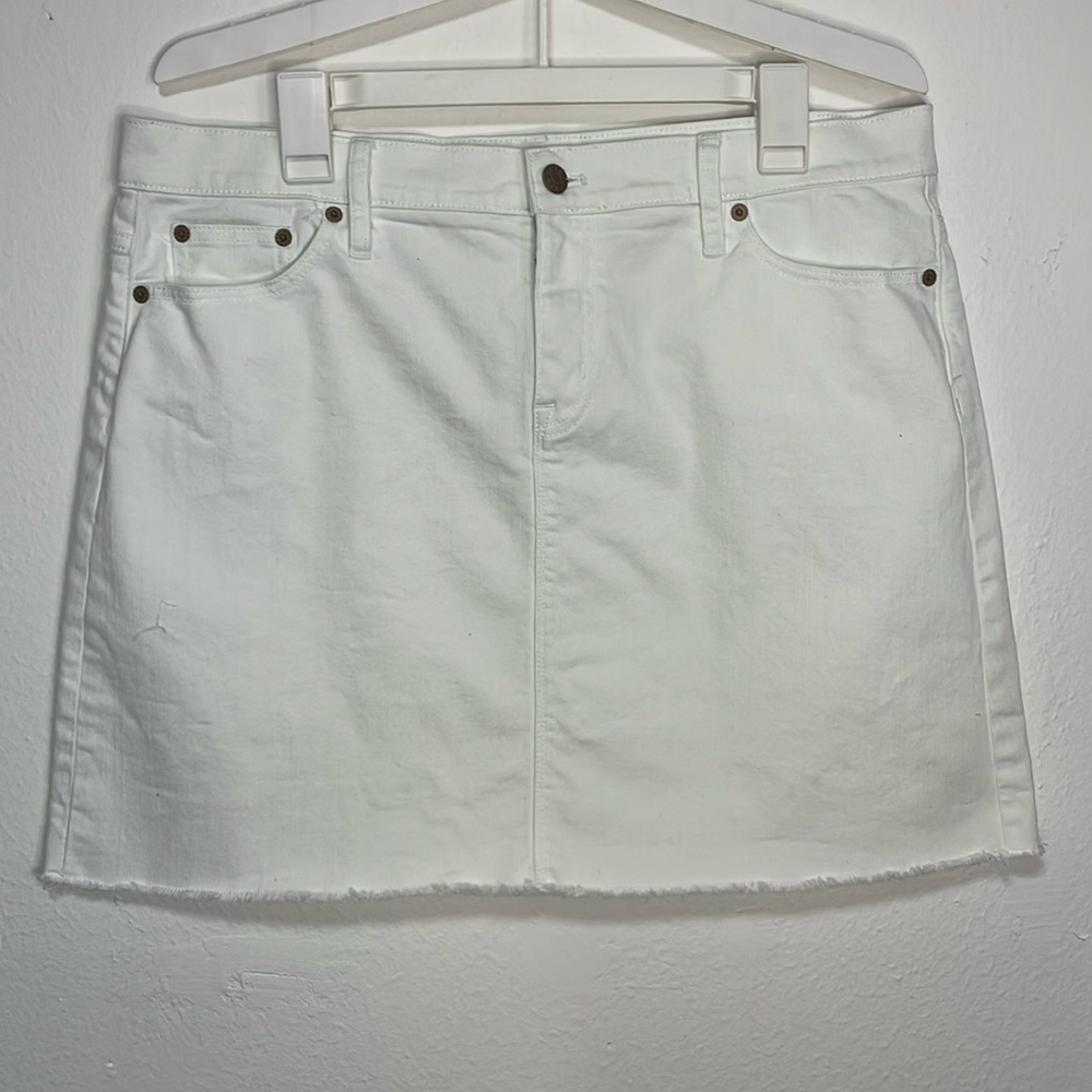 J.Crew Women’s White Denim Skirt Size 14